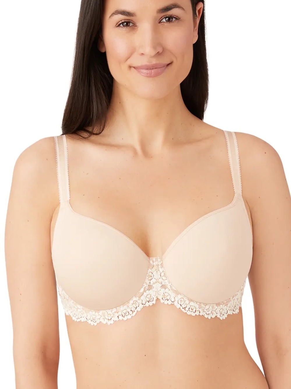 🌻NWOT Wacoal Embrace Lace T-Shirt Bra Underwire Floral Lace Seamless Size 32C